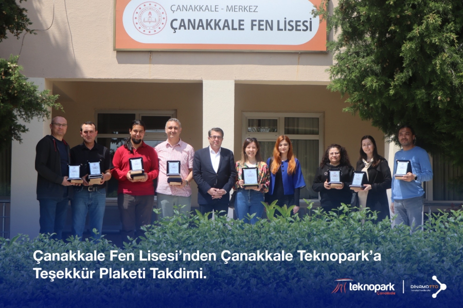 Çanakkale Fen Lisesi'nden Teşekkür Plaketi Takdimi