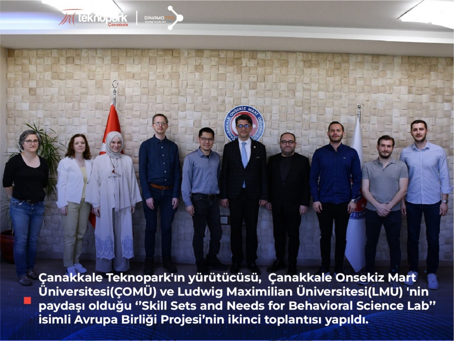 Çanakkale Teknopark'ın yürütücüsü,  Çanakkale Onsekiz Mart Üniversitesi(ÇOMÜ) ve Ludwig Maximilian Üniversitesi(LMU) 'nin paydaşı olduğu ‘’Skill Sets and Needs for Behavioral Science Lab’’ isimli Avrupa Birliği Projesi’nin ikinci toplantısı yapıldı.