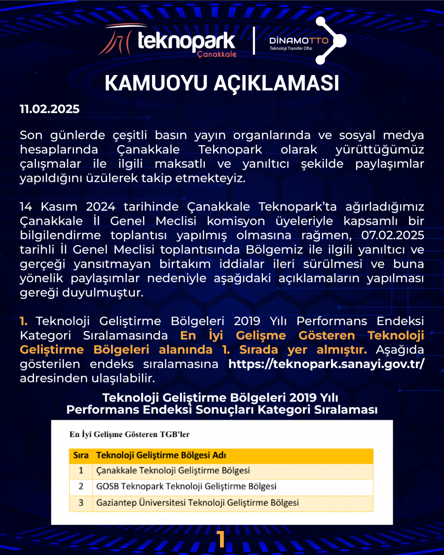KAMUOYU AÇIKLAMASI